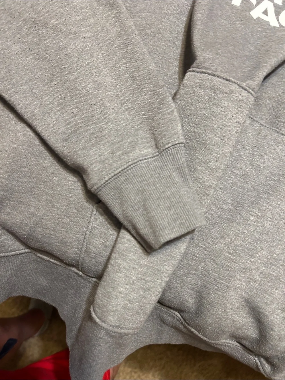 The North Face Heather Gray Logo Pullover Hoodie
